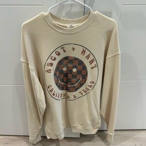 Ascot + Hart Cream Graphic Sweater